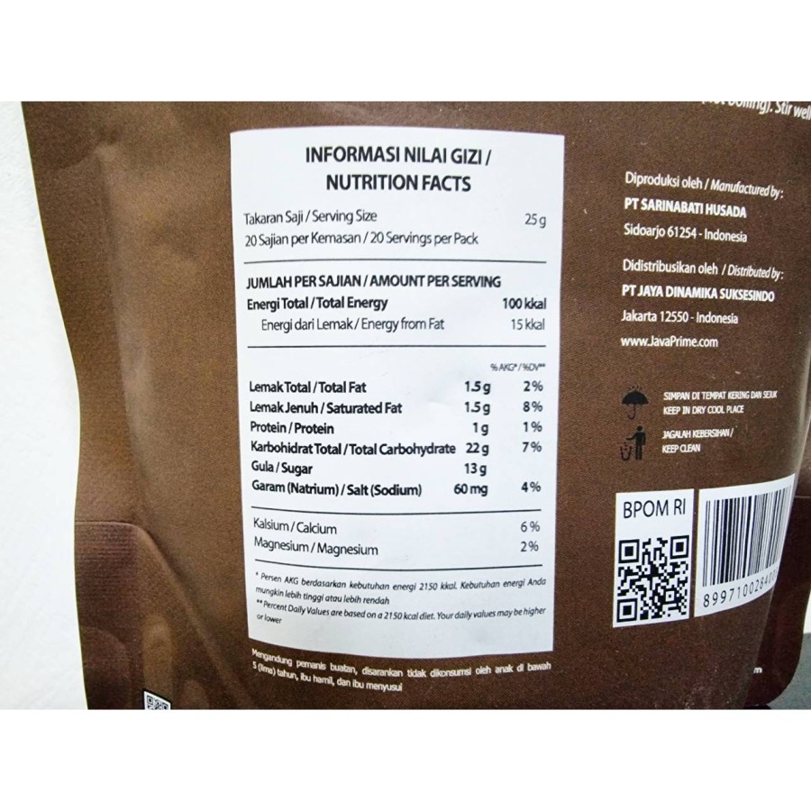 (Bonus Shaker min 2) JavaPrime Coffee Bag 500 grams Java Prime Kopi Diet Fat Burner (Sak)