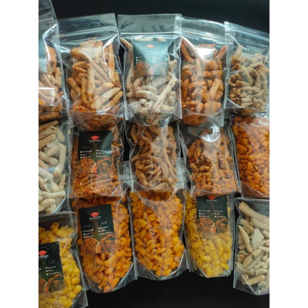 

Camilan Makaroni, Basreng, Usus pedas||by.kemretes