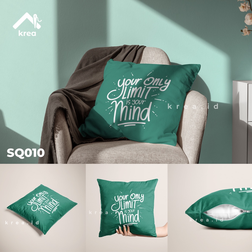 SARUNG BANTAL SOFA KATA KATA YOUR ONLY LIMIT