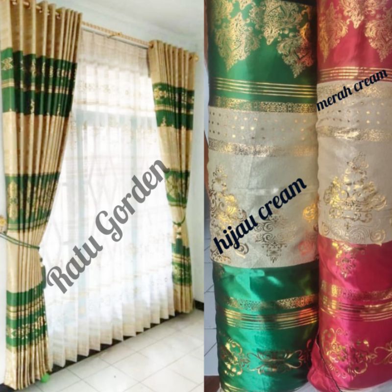 Gorden jendela model terbaru/Gorden jendela 1 kaca panjang/Gorden pintu tengah mewah