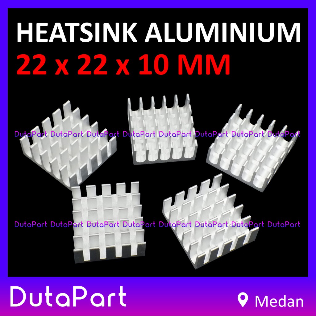 Heatsink Aluminium Pendingin 22x22x10mm 22*22*10mm 22x22x10 Heat Sink