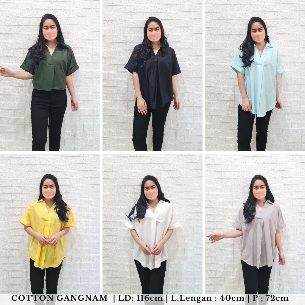 4270 fridayay oversize blouse shirt kemeja kerja