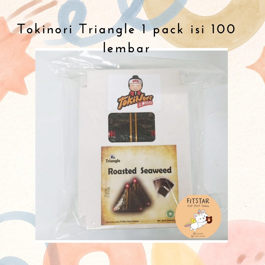 

Tokinori Triangle Roasted Seaweed Onigiri sushi 1 pack (100lembar)