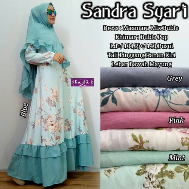 Sandra syari / gamis syari