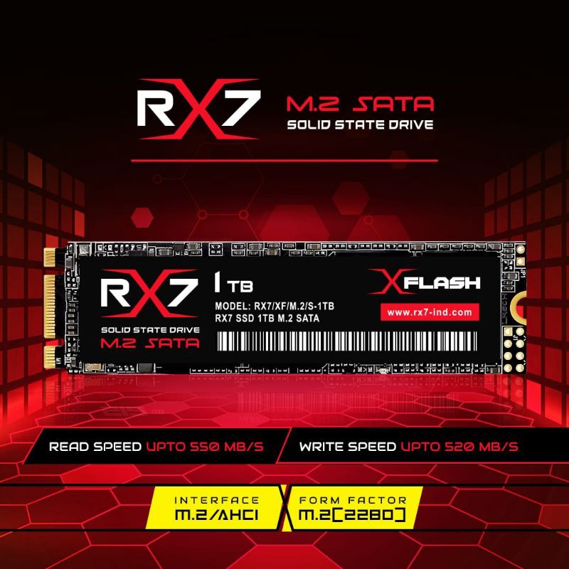 SSD M2 SATA / M.2 SATA / M2SATA 1TB RX7 RESMI (GARANSI 3 TAHUN)