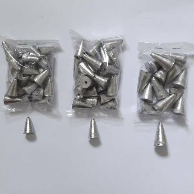 Timah pancing type kerucut