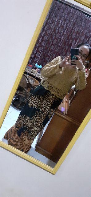 Batik Couple Gamis Brukat Luna Barack Kartika 2495 Motif Kelabang