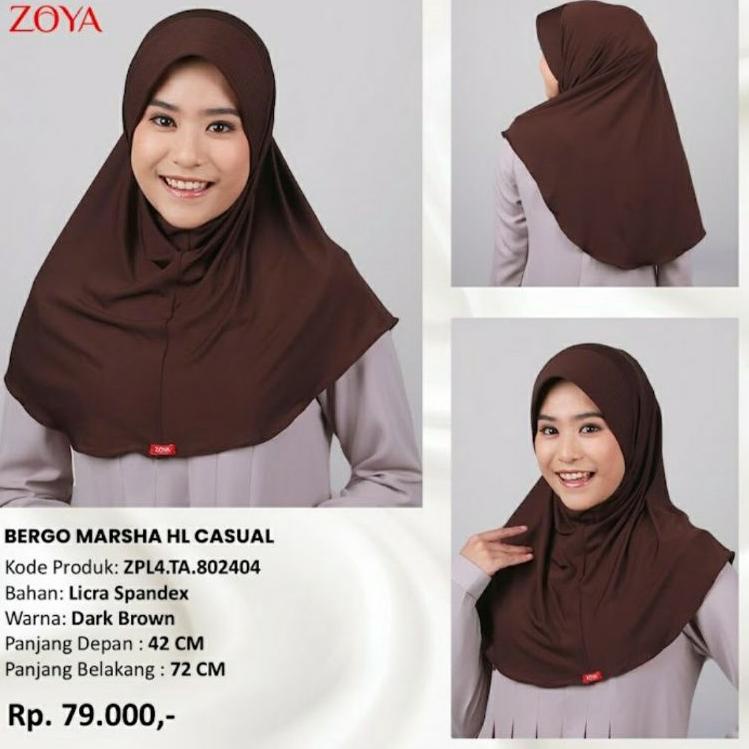 Menarik.. BERGO ZOYA MARSHA HL / KERUDUNG SEKOLAH ZOYA / KERUDUNG SEKOLAH POLOS / BERGO POLOS