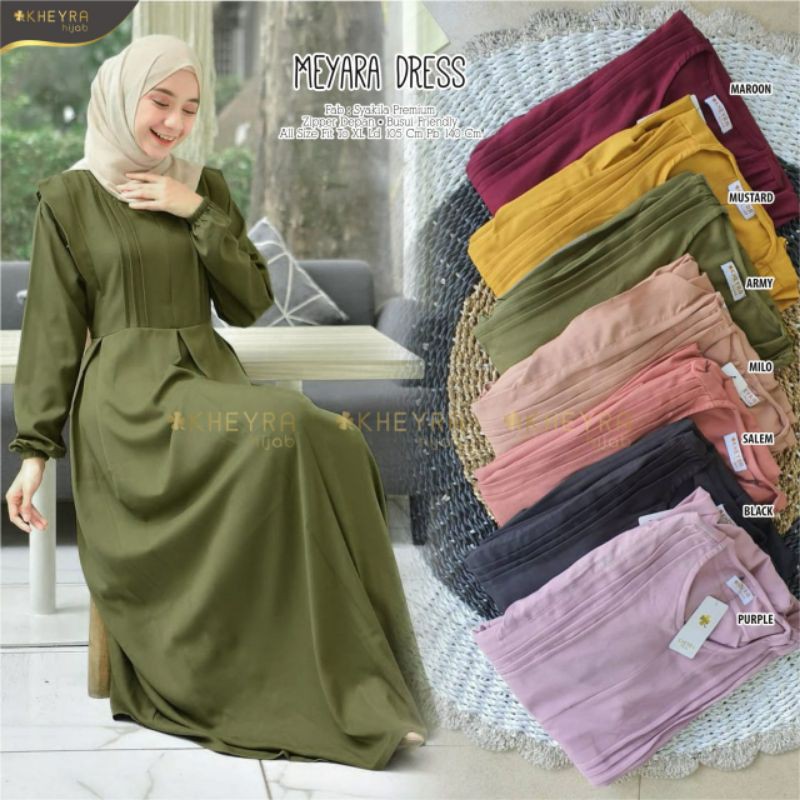 Meyara Dress/dress/bajuwanita/fashionwanita/fashionable/fashionmuslim/bajumurah/gamis/dress