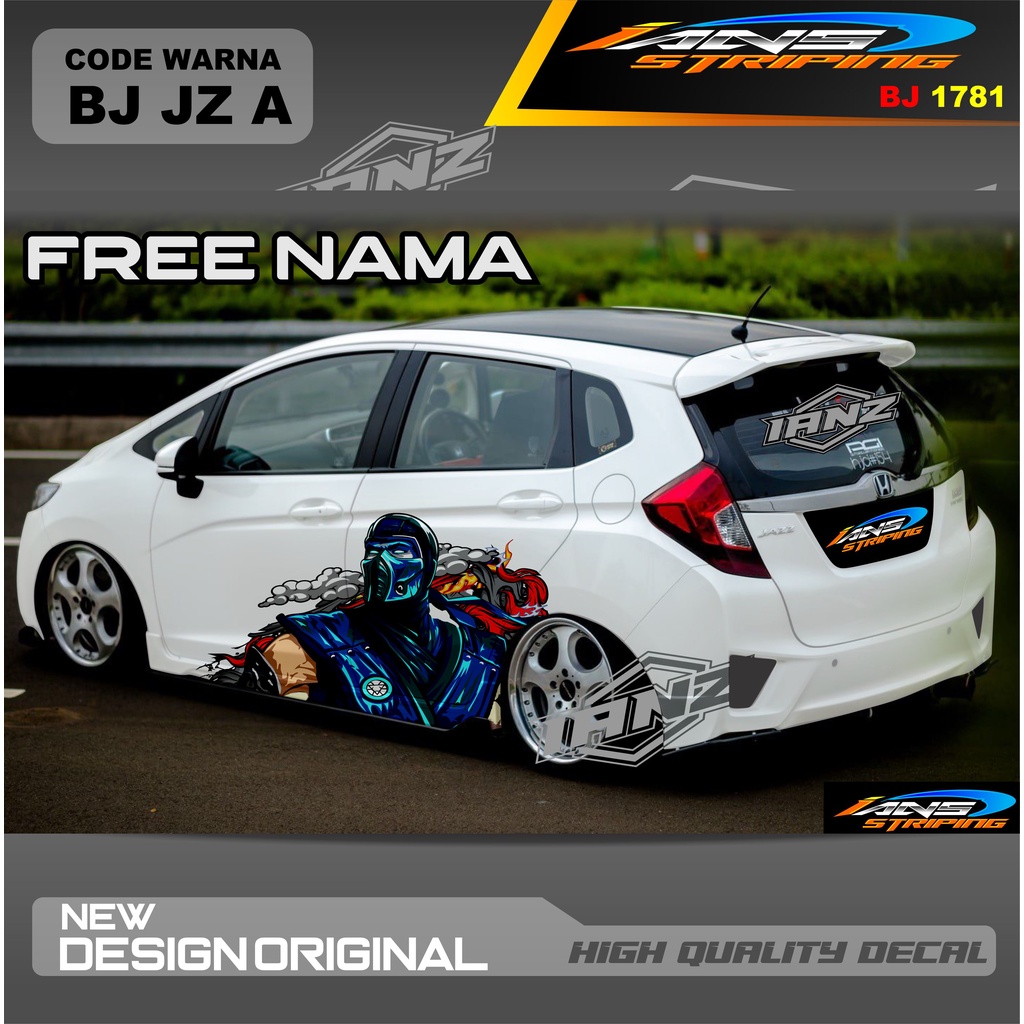 STICKER VARIASI MOBIL HONDA JAZZ  AYLA AGYA AVANZA SWIFT YARIS / STIKER MOBIL DECAL MOBIL / STIKER VARIASI MOBIL AGYA AYLA JAZZ SITI CITY / DECAL STIKER MOBIL