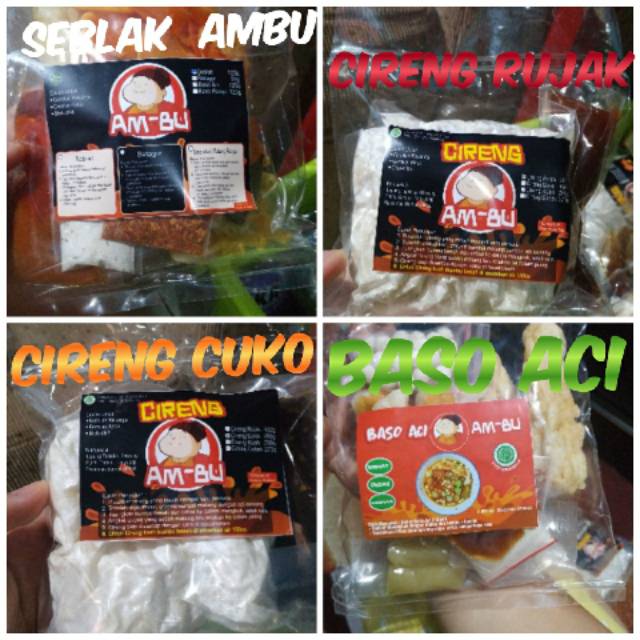 

Cireng cuko , seblak ambu , cireng rujak , baso aci