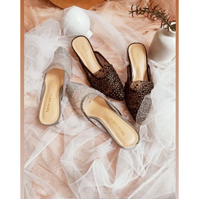 liela heels | Sendal wanita | Sandal hak kaca 3 cm by Three Ladies