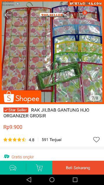 Rak Jilbab Gantung Hjo Organizer Grosir