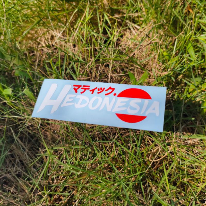 

[STICKER] マティック.HEDONESIA V.1 jepang (merah,putih)