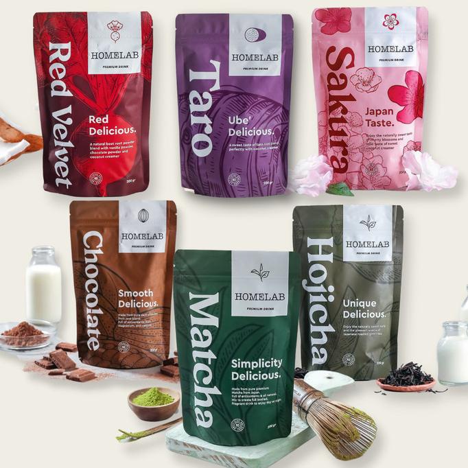 

Paket 6 Bubuk Minuman Premium Matcha/Choco/Hojicha/Taro/Red Vel/Sakura