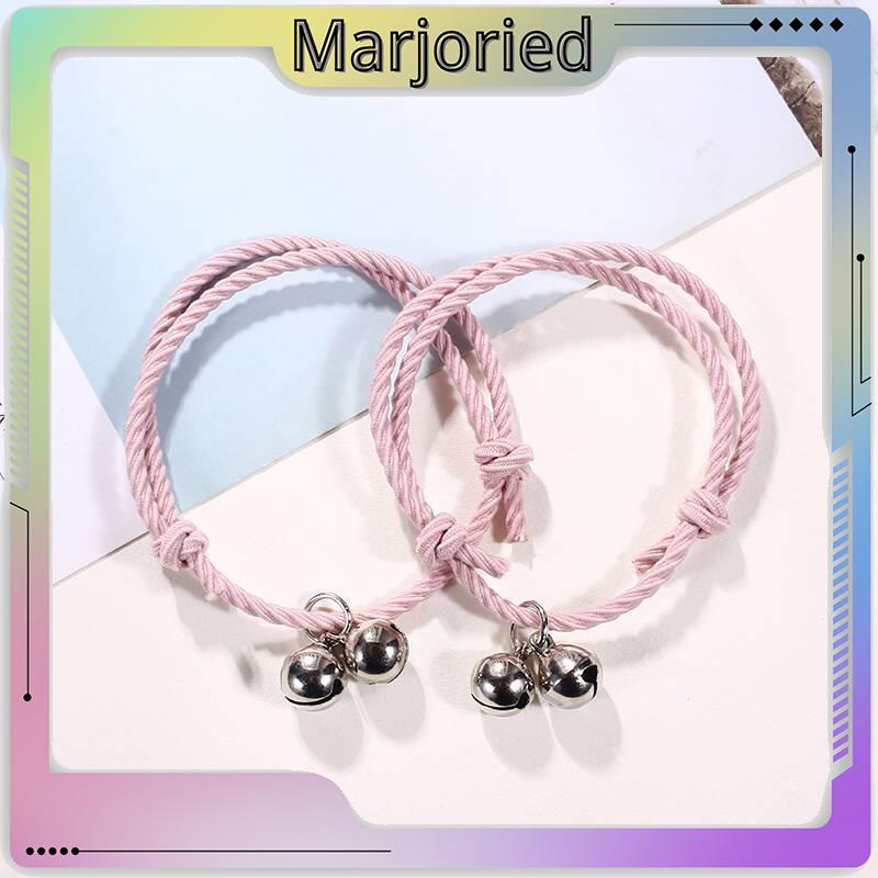 2 PC Korea Wanita Lonceng Adjustable Gelang Pasangan Pacar Hadiah Ulang Tahun-MJD