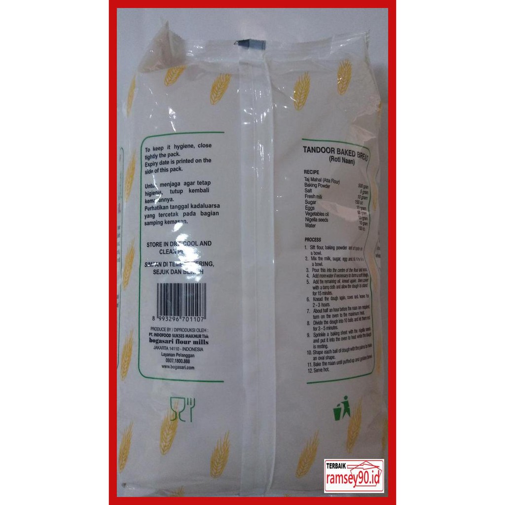 

Rytdhy- Taj Mahal Tepung Gandum (Atta Flour) 2Kg 7Utu7T-