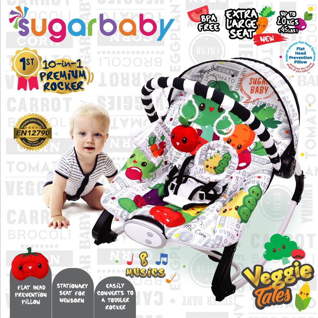  Sugar  Baby  Premium Rocker 10 In 1 Kursi  Goyang  Bayi  