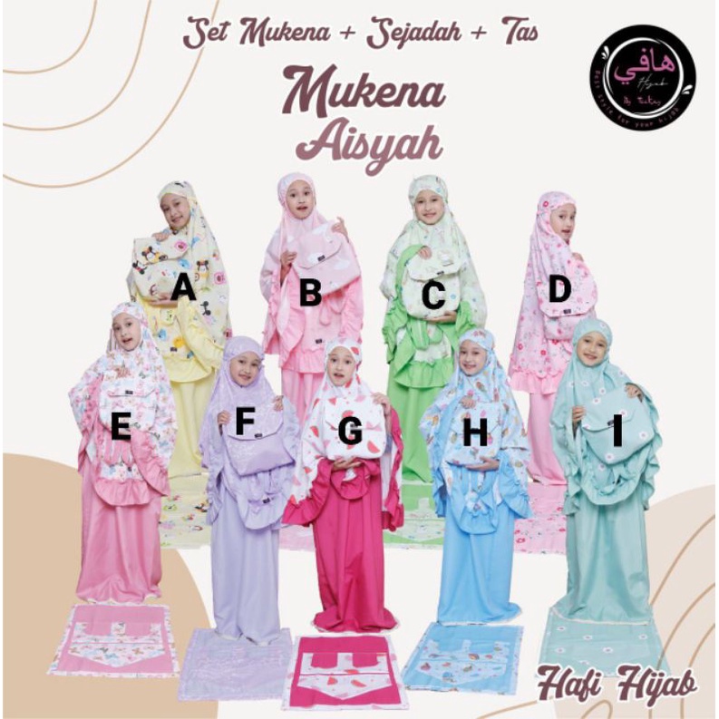 mukena aisyah 3in1 hafi hijab mukena anak