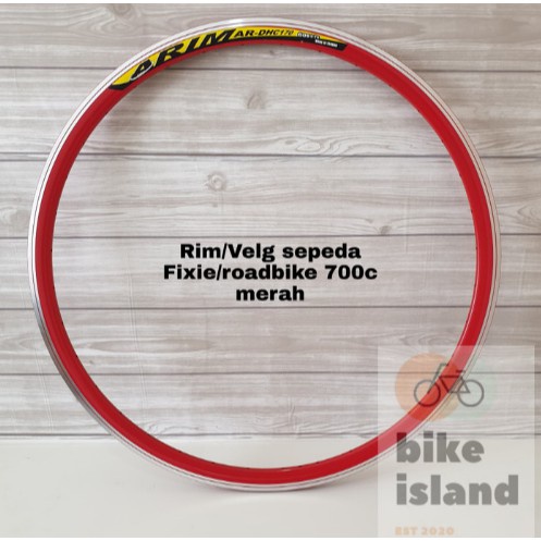 Rim / Velg Sepeda Fixie / Roadbike 700c Merah (Red)