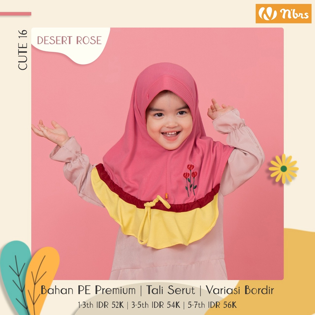 Jilbab Anak Tali Usia Balita (1 - 5 Tahun) by Nibras Hijab Cute Pad 16