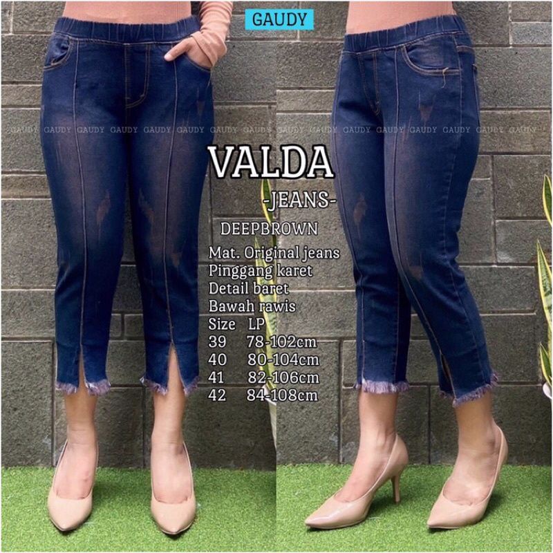 Celana Jeans Wanita Valda Jumbo Kekinian Rawis Rekomendasi