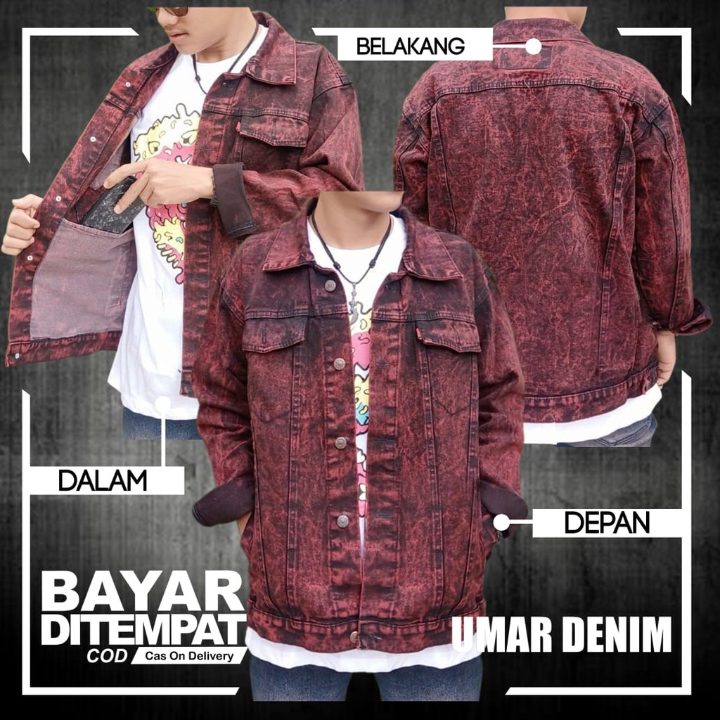 Jaket Jeans Sanwash Premium Jaket Denim Model Sanwahs Pria