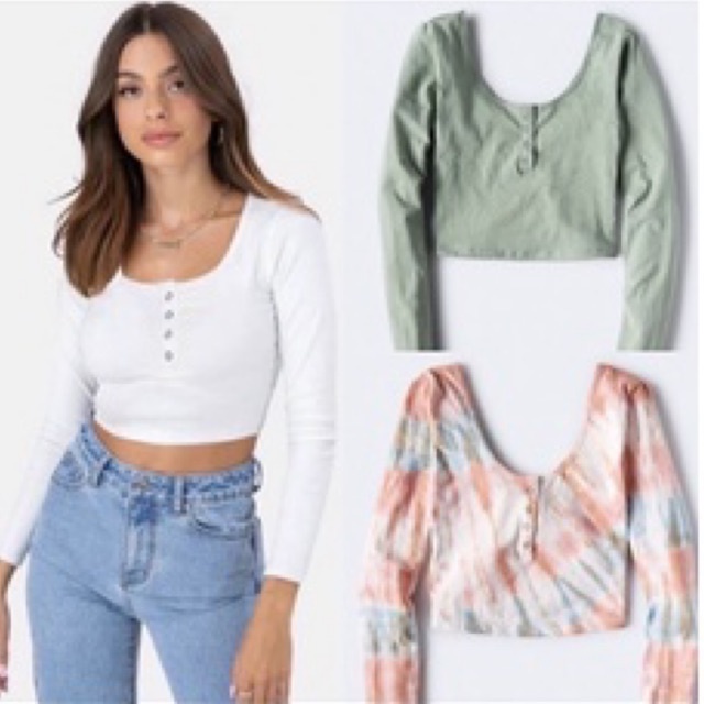 New atasan crop aeropostale