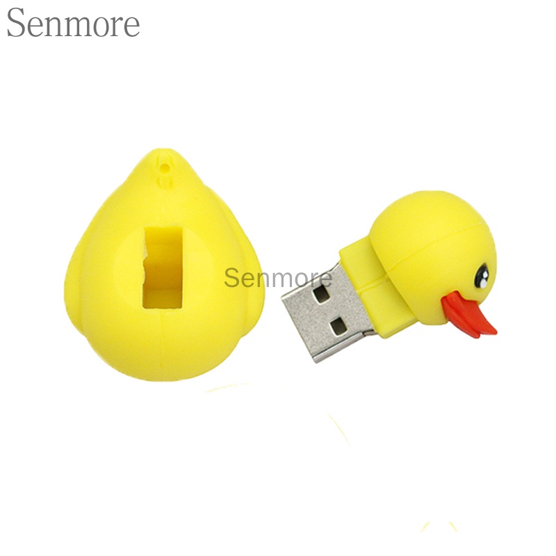 Kapasitas Nyata Kartun Hewan Bebek Kuning USB Flash Drive 128GB 64GB 32GB Memori Bebek Flash Penyimpanan Pen Thumb Drive 1GB 8G 16GB Pen Drive