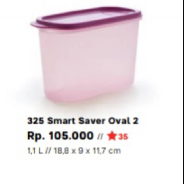 Smart Saver Oval/ Tupperware