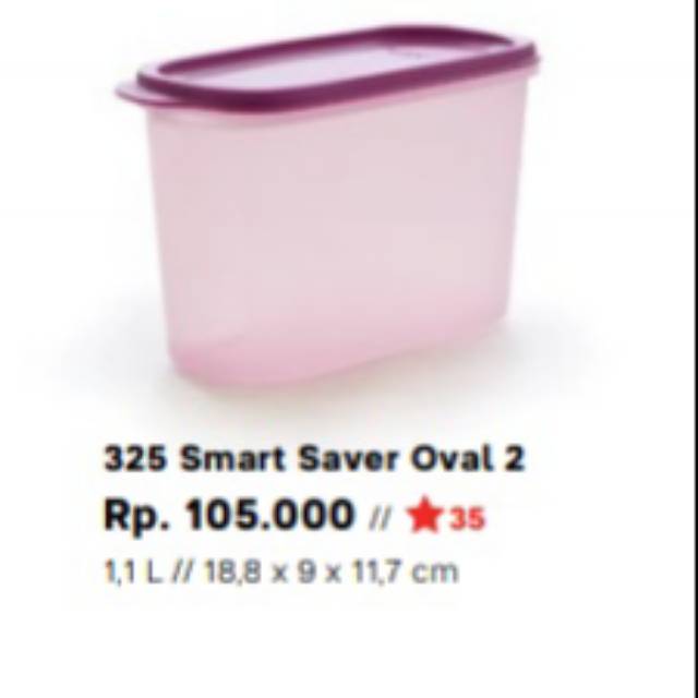 Jual Smart Saver Oval Tupperware Shopee Indonesia