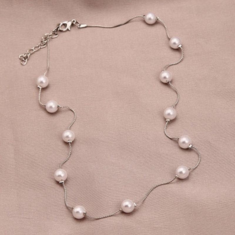 Simple Fashion Pearl Clavicle Necklace Women Temperament Jewelry