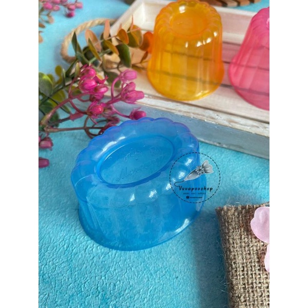 Cup Jelly Oval isi 12pcs / Cup Puding Jelly Agar / Cetakan Puding Plastik