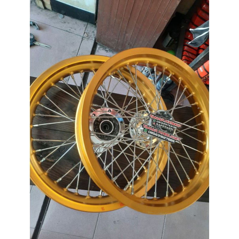 VELG SET KLX RIM 17 VELG SUPERMOTO KLX TANPA BAN RODA SUMO KLX RIM 17