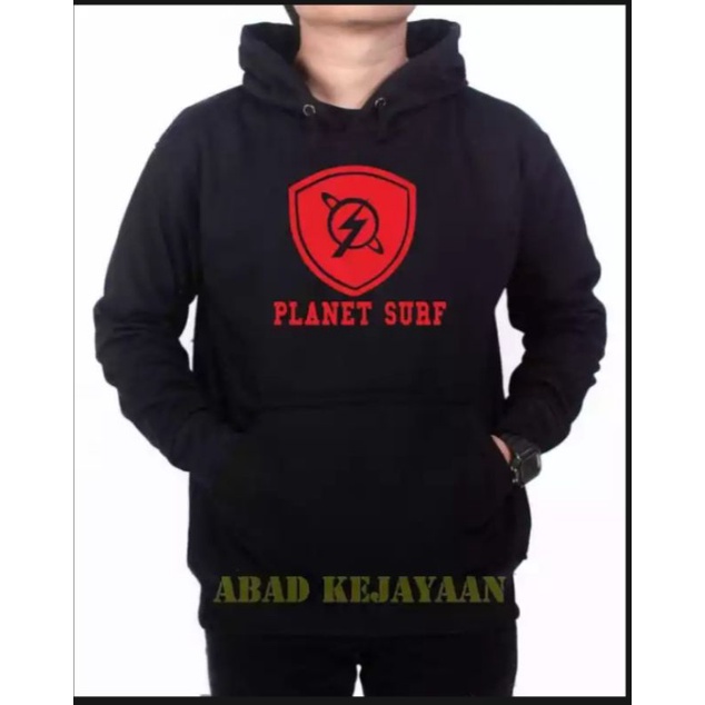 SWEATER PLANET SURF HOODIE PLANET SURF LOGO DEPAN