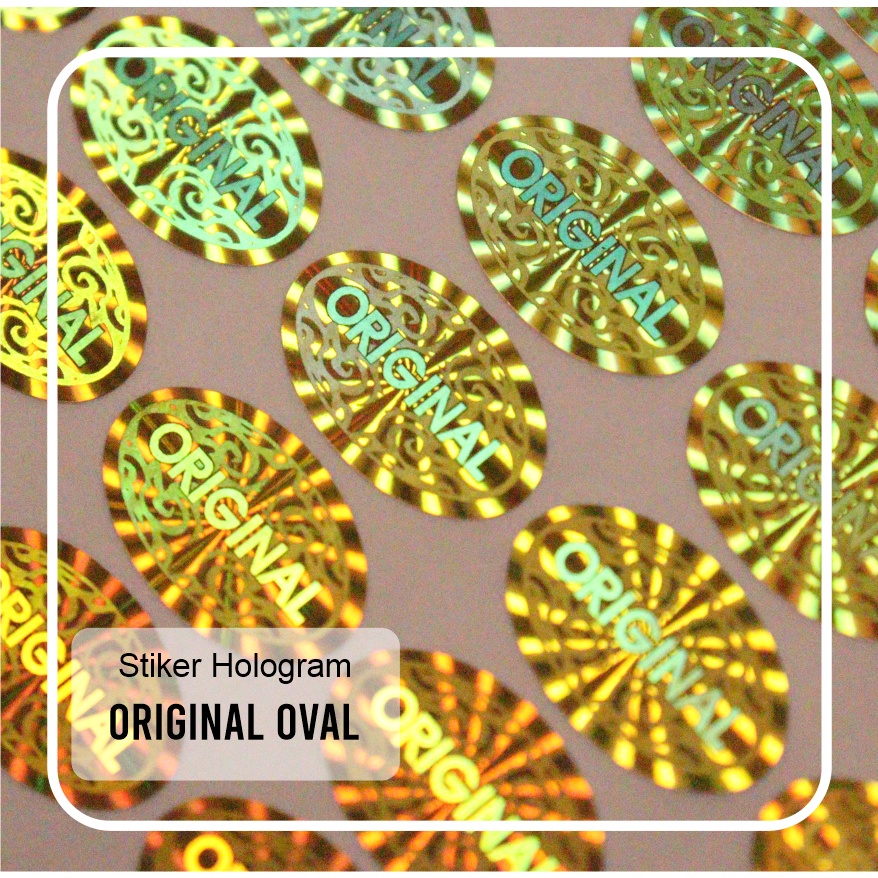 

Stiker Hologram Original Oval Motif Batik 1,1 x 1,8 cm