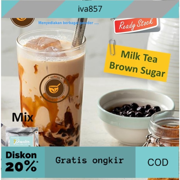 

PROMO Bubuk Minuman 7 Powder rasa Milk Tea Brown Sugar - Mix 1 kg GRATIS ONGKIR