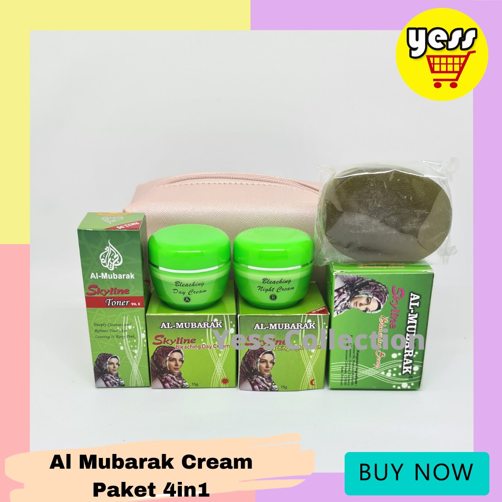 Al Mubarak Cream Paket 4in1 Cream Siang, Malam, Sabun, Toner