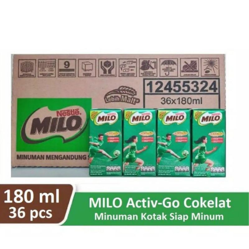 

36 Pcs - MILO ACTIV-GO UHT Susu Coklat 180ml 1 Karton