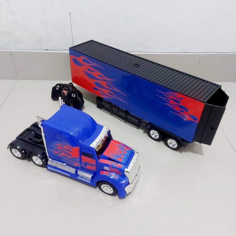 RC truck optimus prime remote control - Mainan mobil truk kontainer remot kontrol anak laki cowok