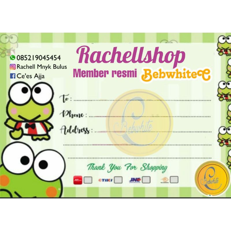 

Label pengiriman online shop / kosmetik / cemilan bisa custom