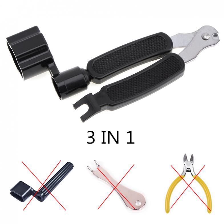 3 in 1 Guitar Peg Winder String Pin Puller Cutter Tool Set Gitar