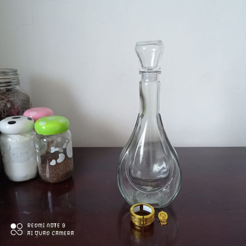 Botol Kaca Unik / Botol Kaca Kedap Udara / Botol untuk Rendaman Arak Ukuran 500 mL