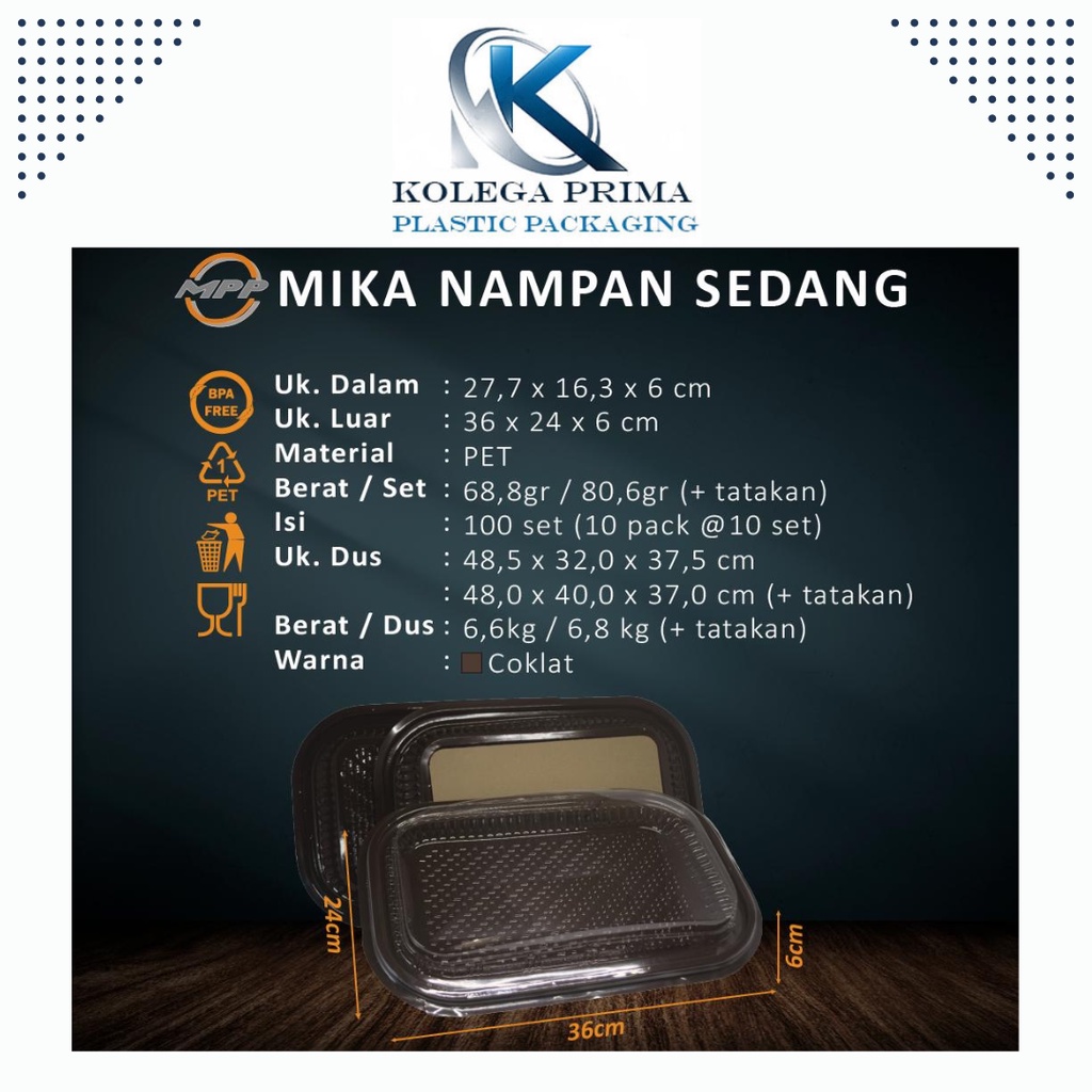 MIKA NAMPAN KUE/ NAMPAN HANTARAN KUE BASAH ISI 5 PCS