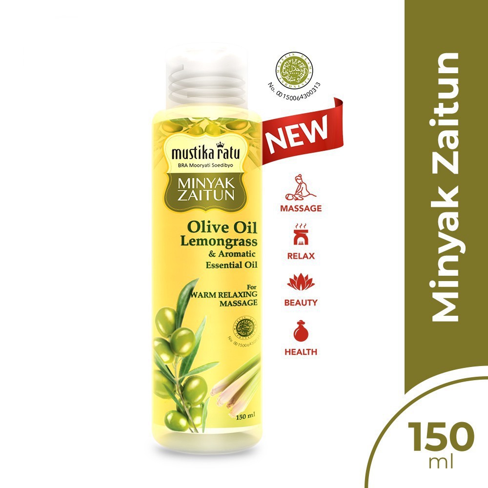 MUSTIKA RATU Minyak Zaitun Olive Oil &amp; Lemongrass Aromatic Essential Oil 150ml