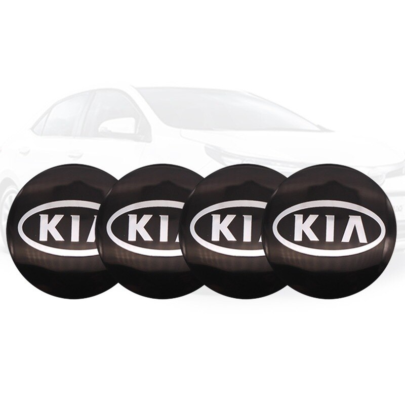 4pcs Stiker Cover Hub Tengah Velg Mobil Bahan Aluminum Ukuran 56mm Untuk Kia Model Forte Spectra Sportage Sorento RIO