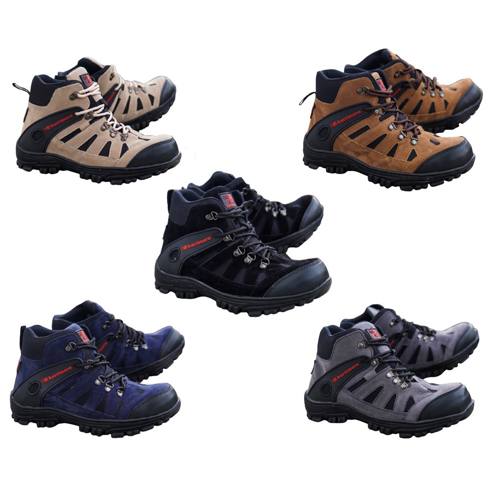 SSR - Sepatu Gunung Olahraga Hiking Pria Karrimor Boots Safety Ujung Besi Bots Outdoor Tracking COD