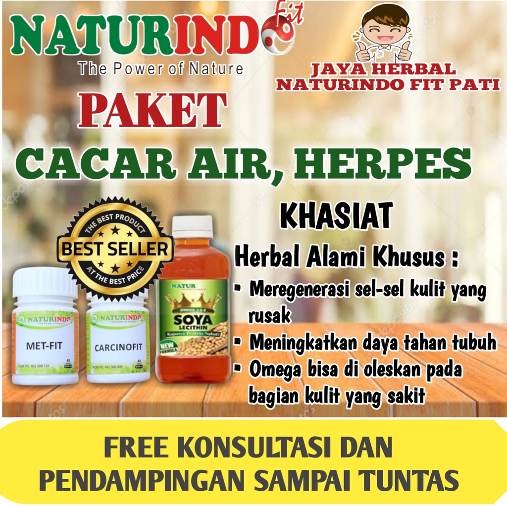 Paket Obat Herbal Cacar Air Cacar Api Dompo Herpes Tampek Jamur Pada Anak & Dewasa Penyakit Kulit He