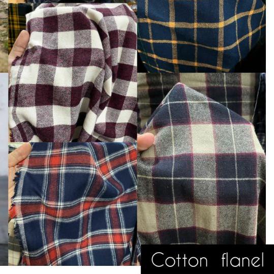 ℗ Kain FLANEL Premium | Motif kotak | Bahan kemeja Pria & Wanita ✧