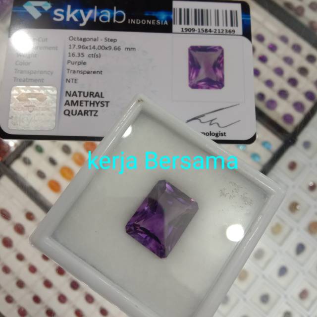 Batu kecubung asli kotak cutting